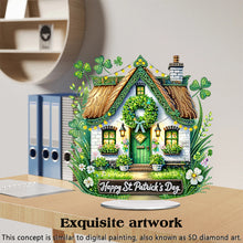 Load image into Gallery viewer, 2D Flat St. Patricks Day Cottage DIY Diamond Painting Tabletop Ornaments Kit
