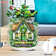 Load image into Gallery viewer, 2D Flat St. Patricks Day Cottage DIY Diamond Painting Tabletop Ornaments Kit
