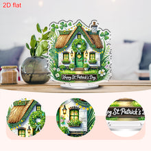 Load image into Gallery viewer, 2D Flat St. Patricks Day Cottage DIY Diamond Painting Tabletop Ornaments Kit
