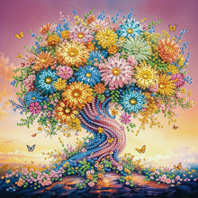 Load image into Gallery viewer, Colorful Flower Tree 30*30CM(Canvas) Partial Special Shaped Drill Diamond Painting
