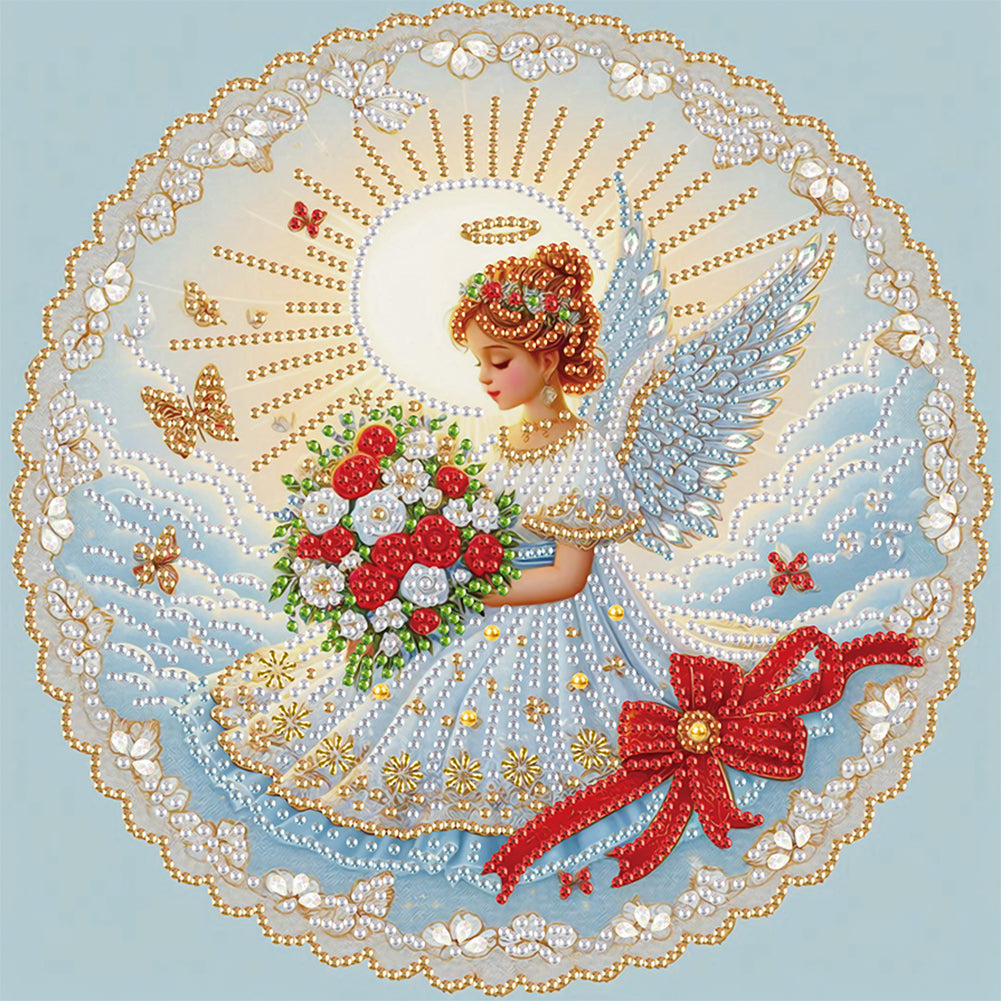 Angel Girl 30*30CM(Canvas) Partial Special Shaped Drill Diamond Painting