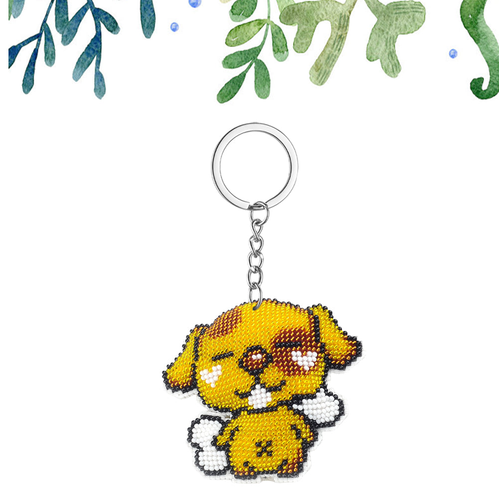 Puppy Beaded Counted Cross Stitch Ornament Kit Cross Stitch Bead Pendants