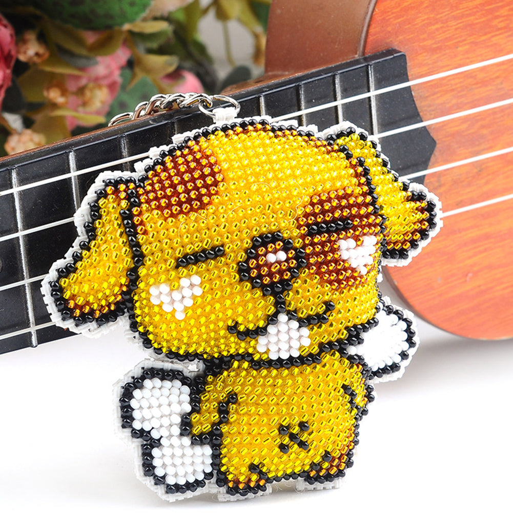 Puppy Beaded Counted Cross Stitch Ornament Kit Cross Stitch Bead Pendants