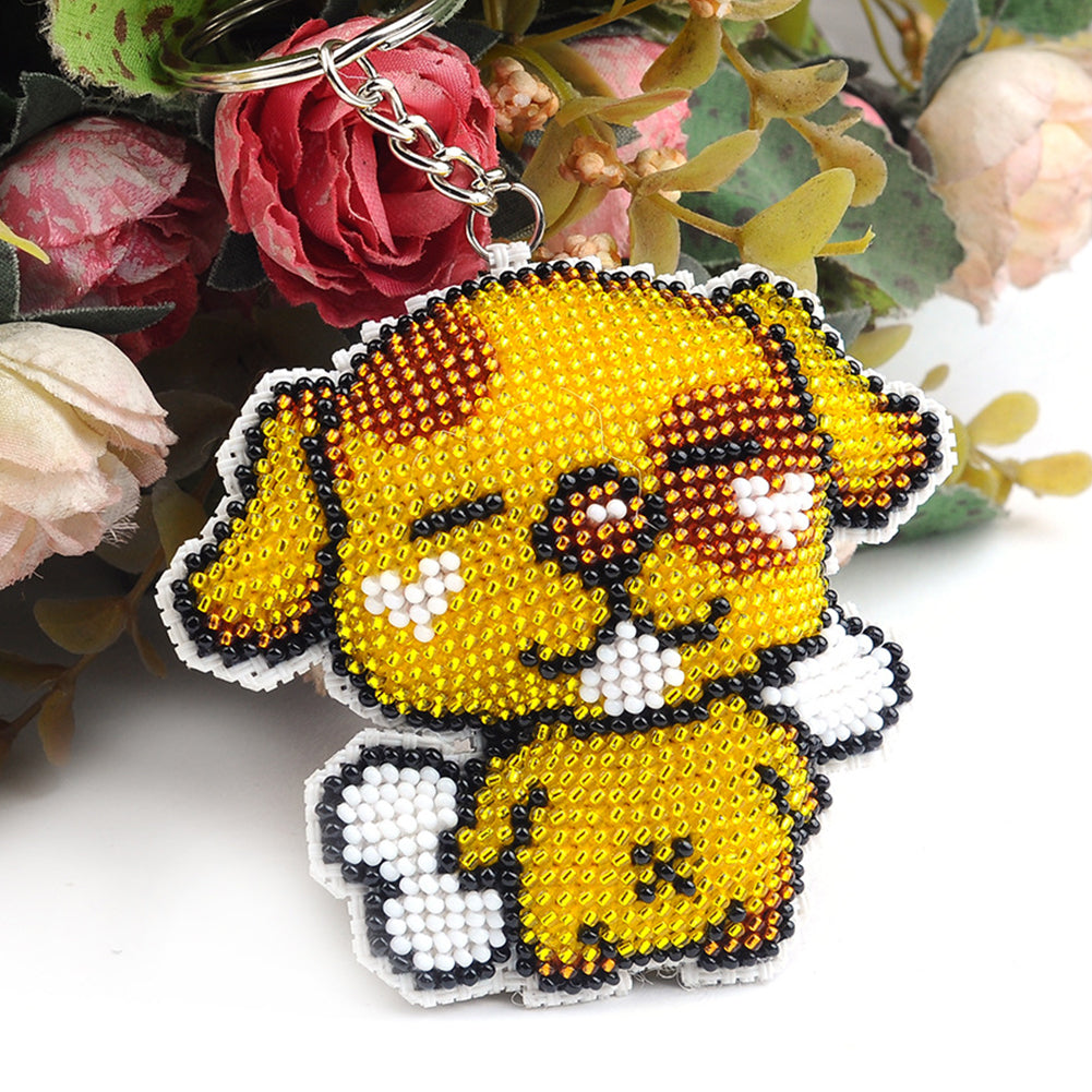 Puppy Beaded Counted Cross Stitch Ornament Kit Cross Stitch Bead Pendants