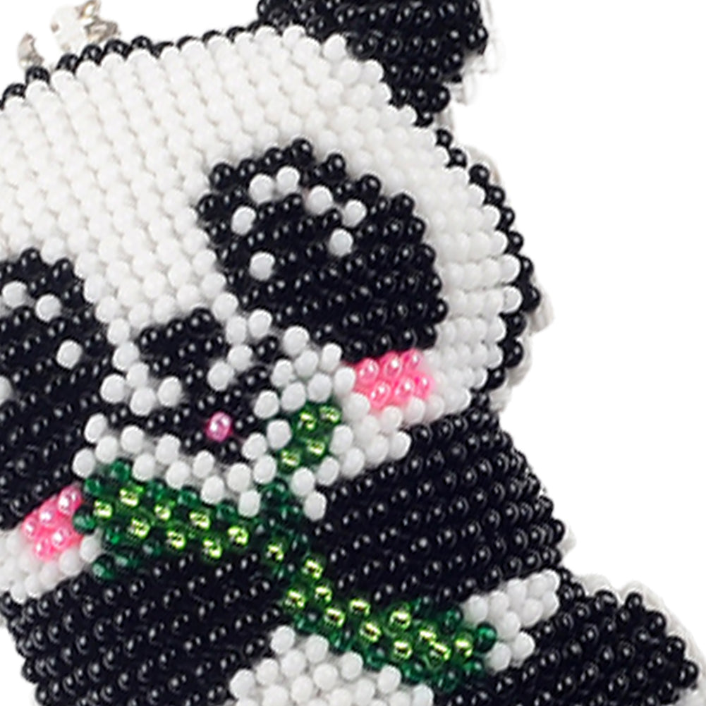 Bamboo Panda Beaded Counted Cross Stitch Ornament Kit Cross Stitch Bead Pendants
