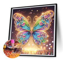 Load image into Gallery viewer, Butterfly On Black Background 30*30CM(Canvas) Partial Special Shaped Drill Diamond Painting
