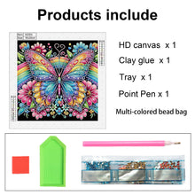Load image into Gallery viewer, Butterfly On Black Background 30*30CM(Canvas) Partial Special Shaped Drill Diamond Painting
