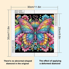 Load image into Gallery viewer, Butterfly On Black Background 30*30CM(Canvas) Partial Special Shaped Drill Diamond Painting
