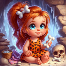 Load image into Gallery viewer, Orange-Haired Girl With Skeleton 30*30CM(Canvas) Full Round Drill Diamond Painting

