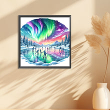 Load image into Gallery viewer, Ice Rink Under The Aurora 30*30CM(Canvas) Full Round Drill Diamond Painting
