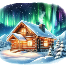 Load image into Gallery viewer, Aurora Cabin 30*30CM(Canvas) Full Round Drill Diamond Painting
