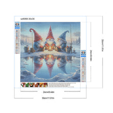 Load image into Gallery viewer, Gnome Fishing In The Snow 30*30CM(Canvas) Full Round Drill Diamond Painting
