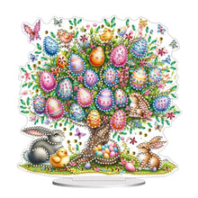 Load image into Gallery viewer, 2D Flat Print Easter Egg Tree DIY Table Top Diamond Painting Ornament Kits
