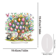 Load image into Gallery viewer, 2D Flat Print Easter Egg Tree DIY Table Top Diamond Painting Ornament Kits

