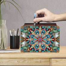 Load image into Gallery viewer, Wooden Mandala Diamond Painting Money Saving Box Desktop Coin Bank for Beginners
