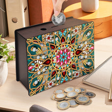 Load image into Gallery viewer, Wooden Mandala Diamond Painting Money Saving Box Desktop Coin Bank for Beginners

