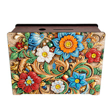 Load image into Gallery viewer, Wooden Flower Diamond Painting Money Saving Box Desktop Coin Bank for Beginners
