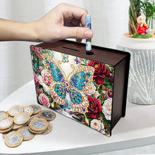 Load image into Gallery viewer, Wooden Butterfly Diamond Painting Money Saving Box Desktop Coin Bank for Adults
