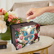 Load image into Gallery viewer, Wooden Butterfly Diamond Painting Money Saving Box Desktop Coin Bank for Adults
