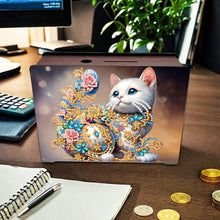 Load image into Gallery viewer, Wooden Cat Diamond Painting Money Saving Box Desktop Coin Bank for Home Decor
