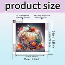 Load image into Gallery viewer, Pumpkin With Flowers 30*30CM(Canvas) Partial Special Shaped Drill Diamond Painting
