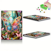 Load image into Gallery viewer, 50-Page A5 Size Butterfly Diamond Painting Diary Book Holiday Birthday Gift
