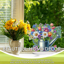 Load image into Gallery viewer, Acrylic 2D Flat Print DIY Flower Kettle Diamond Art Tabletop Decorations
