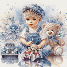 Load image into Gallery viewer, Cute Child 30*30CM(Canvas) Partial Special Shaped Drill Diamond Painting
