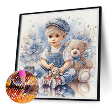 Load image into Gallery viewer, Cute Child 30*30CM(Canvas) Partial Special Shaped Drill Diamond Painting
