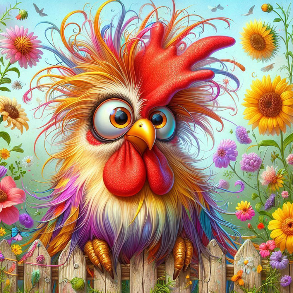 Easter Rooster 30*30CM(Canvas) Full Round Drill Diamond Painting
