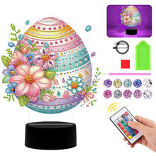 Load image into Gallery viewer, DIY Diamond Flower Egg Art Painting Lamp with Tools for Bedroom Decor Gifts Easter
