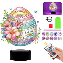 Load image into Gallery viewer, DIY Diamond Flower Egg Art Painting Lamp with Tools for Bedroom Decor Gifts Easter
