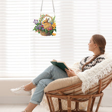 Load image into Gallery viewer, Special Shape Easter Egg Flower Basket Diamond Painting Hanging Pendant
