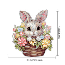 Load image into Gallery viewer, Special Shape Easter Flower Basket Bunny Diamond Painting Hanging Pendant
