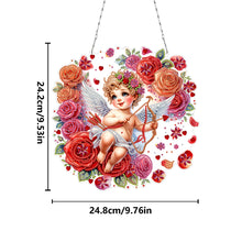Load image into Gallery viewer, Acrylic 2D Flat DIY Rose Cupid Diamond Painting Set Hanging Diamond Art Kits
