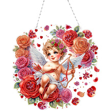 Load image into Gallery viewer, Acrylic 2D Flat DIY Rose Cupid Diamond Painting Set Hanging Diamond Art Kits
