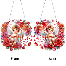 Load image into Gallery viewer, Acrylic 2D Flat DIY Rose Cupid Diamond Painting Set Hanging Diamond Art Kits
