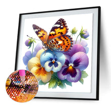 Load image into Gallery viewer, Flowers And Butterflies 30*30CM(Canvas) Full Round Drill Diamond Painting
