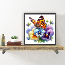 Load image into Gallery viewer, Flowers And Butterflies 30*30CM(Canvas) Full Round Drill Diamond Painting
