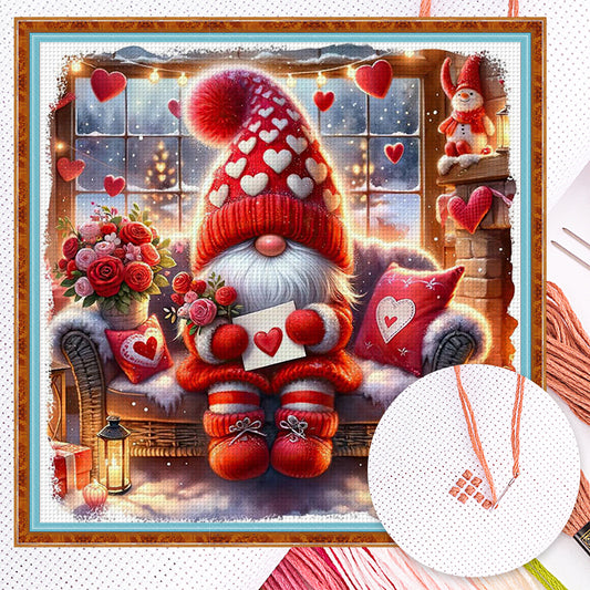 Love Rose Goblin - Full 14CT Counted Cross Stitch 40x40CM - Yishu