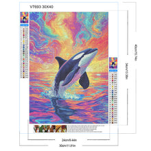 Load image into Gallery viewer, Sunset Whale 30*40CM(Canvas) Full Round Drill Diamond Painting
