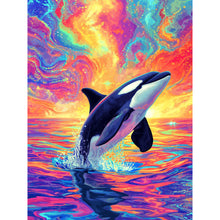 Load image into Gallery viewer, Sunset Whale 30*40CM(Canvas) Full Round Drill Diamond Painting
