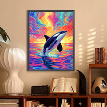 Load image into Gallery viewer, Sunset Whale 30*40CM(Canvas) Full Round Drill Diamond Painting
