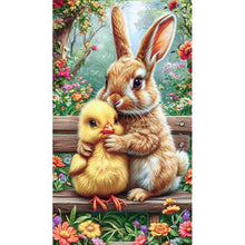 Load image into Gallery viewer, Chicken Bunny 40*70CM(Canvas) Full Round Drill Diamond Painting
