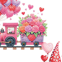 Load image into Gallery viewer, Happy Valentines Day Diamond Painting Door Corner Decor 5D DIY Wood Door Topper
