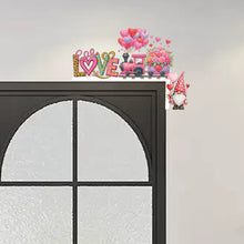 Load image into Gallery viewer, Happy Valentines Day Diamond Painting Door Corner Decor 5D DIY Wood Door Topper
