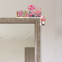 Load image into Gallery viewer, Happy Valentines Day Diamond Painting Door Corner Decor 5D DIY Wood Door Topper
