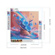 Load image into Gallery viewer, Dream Blue Flower Shell 30*30CM(Canvas) Full Round Drill Diamond Painting
