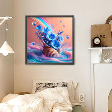 Load image into Gallery viewer, Dream Blue Flower Shell 30*30CM(Canvas) Full Round Drill Diamond Painting
