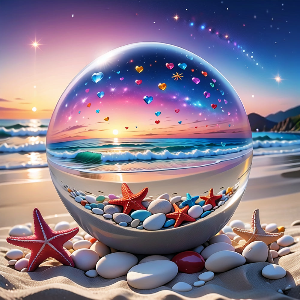 Dream Starfish Water Drop 30*30CM(Canvas) Full Round Drill Diamond Painting